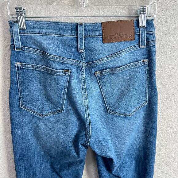 J. Crew Mercantile Jeans Women's 27 Exposed Button Step Hem Superskinny Straight - Picture 4 of 6
